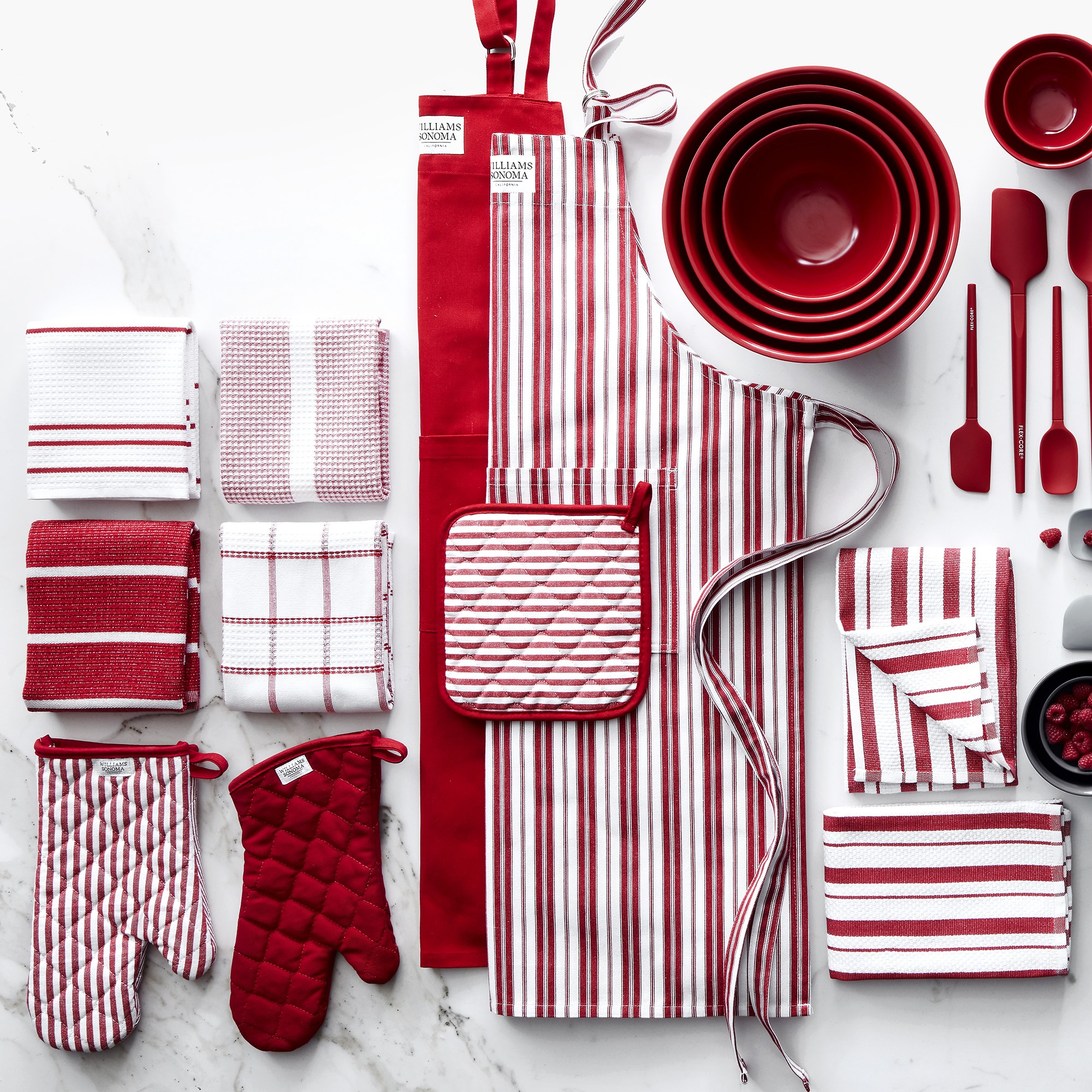 Williams Sonoma Classic Striped Dishcloths, Set of 4