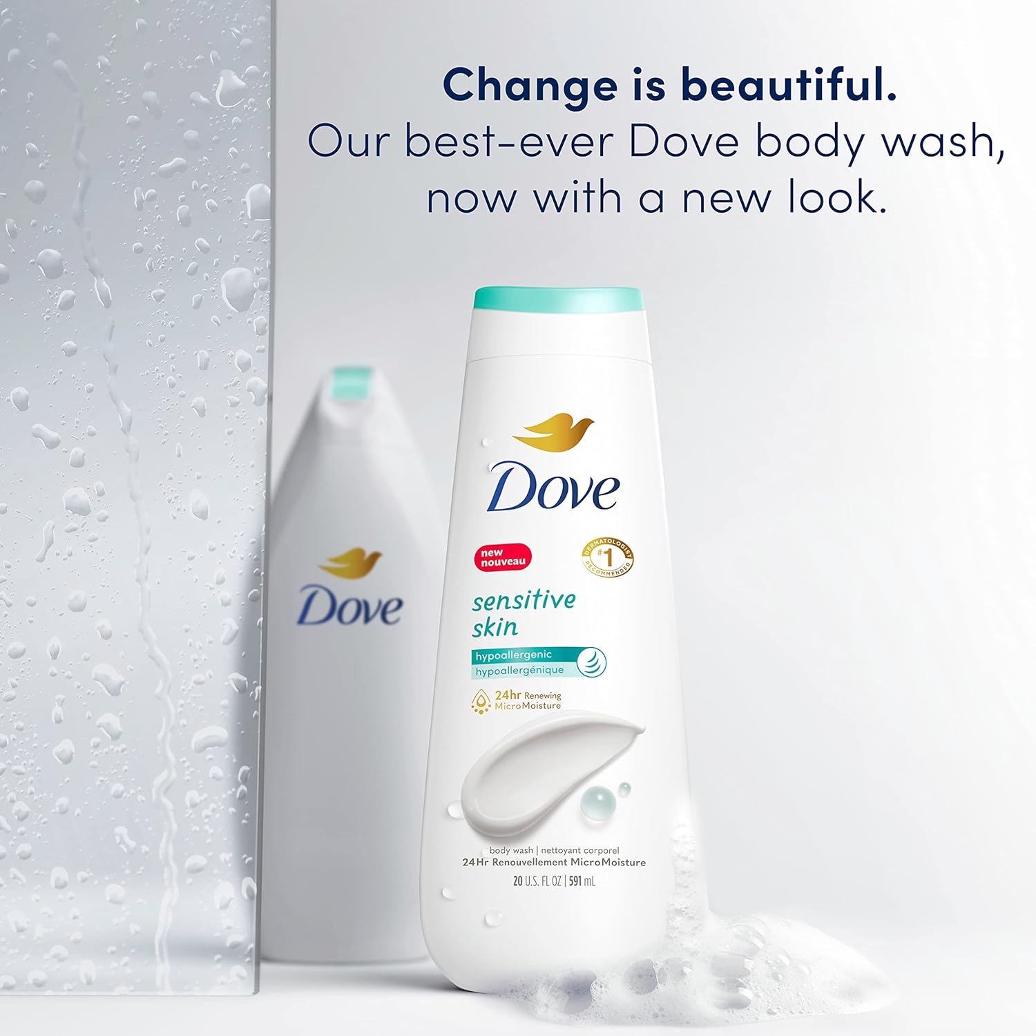 Dove Hypoallergenic Body Wash To Moisturize Sensitive Skin Body Wash For Sensitive Skin Sulfate And Paraben Free 34oz