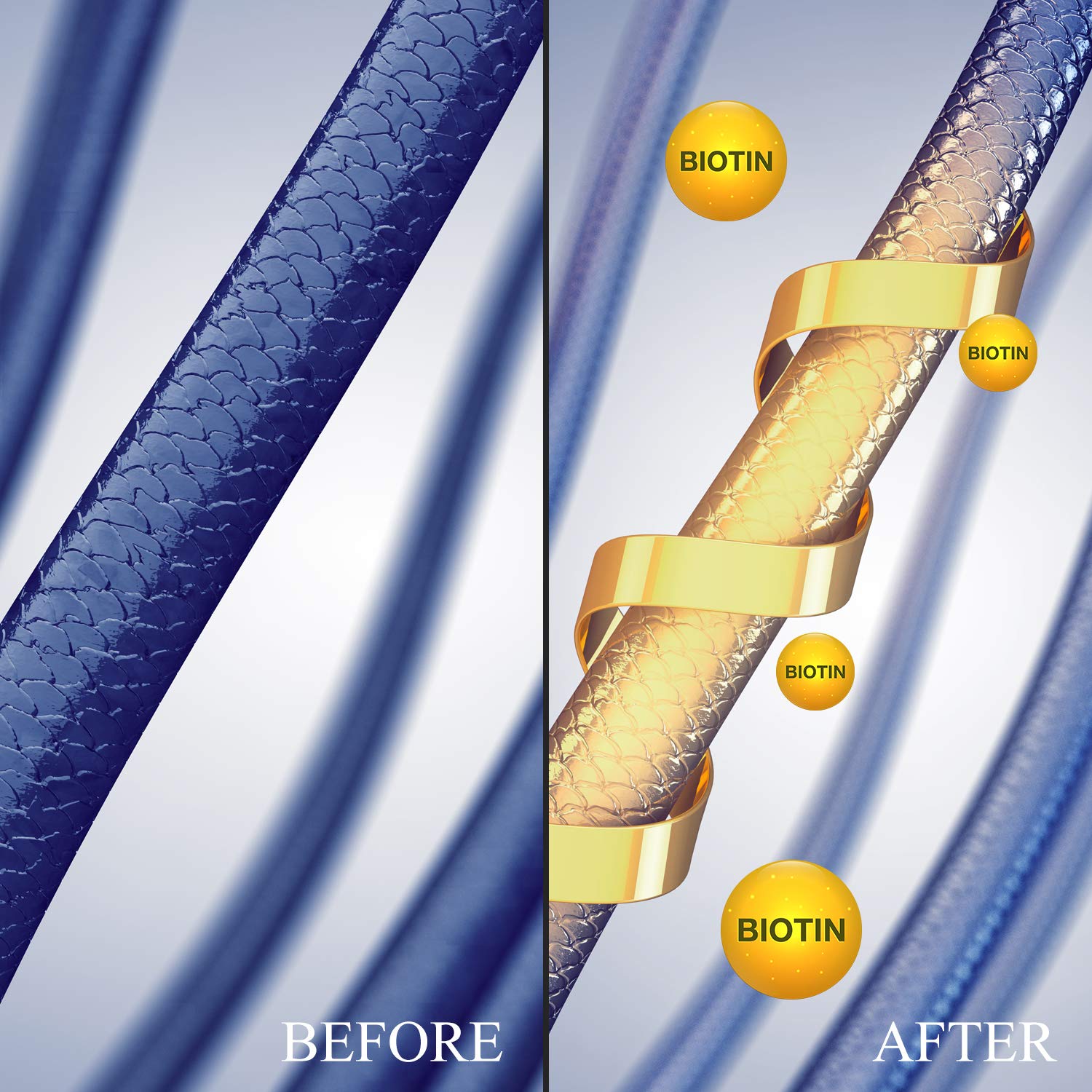 Luseta Biotin Shampoo and Conditioner for HairGrowth - Thickening Shampoo for Thinning Hair andHair Loss - Infused with Argan Oil to Repair DamagedDry Hair - Sulfate Free Paraben Free-2 x 16.9 fl oz