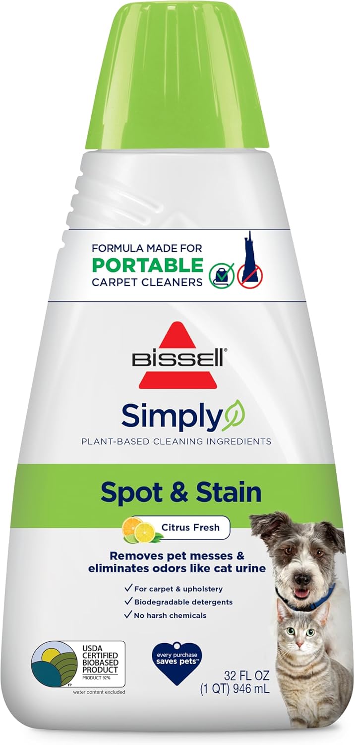 Bissell® PET PRO OXY Spot & Stain Formula for Portable Carpet Cleaners, 32 oz., 2034