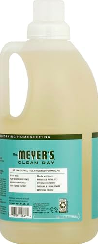 MRS. MEYER'S CLEAN DAY Liquid Laundry Detergent, Biodegradable Formula Infused with Essential Oils, Lavender, 64 oz (64 Loads)