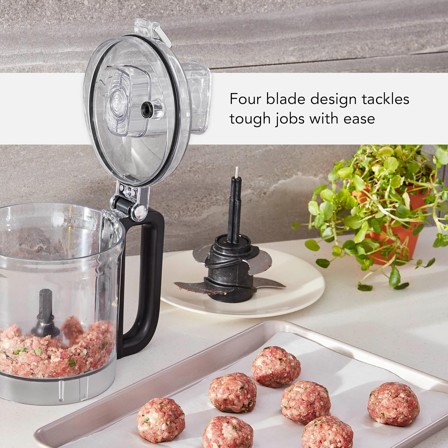 KitchenAid KFP0718CU Food Processor, 7 Cup, Contour Silver