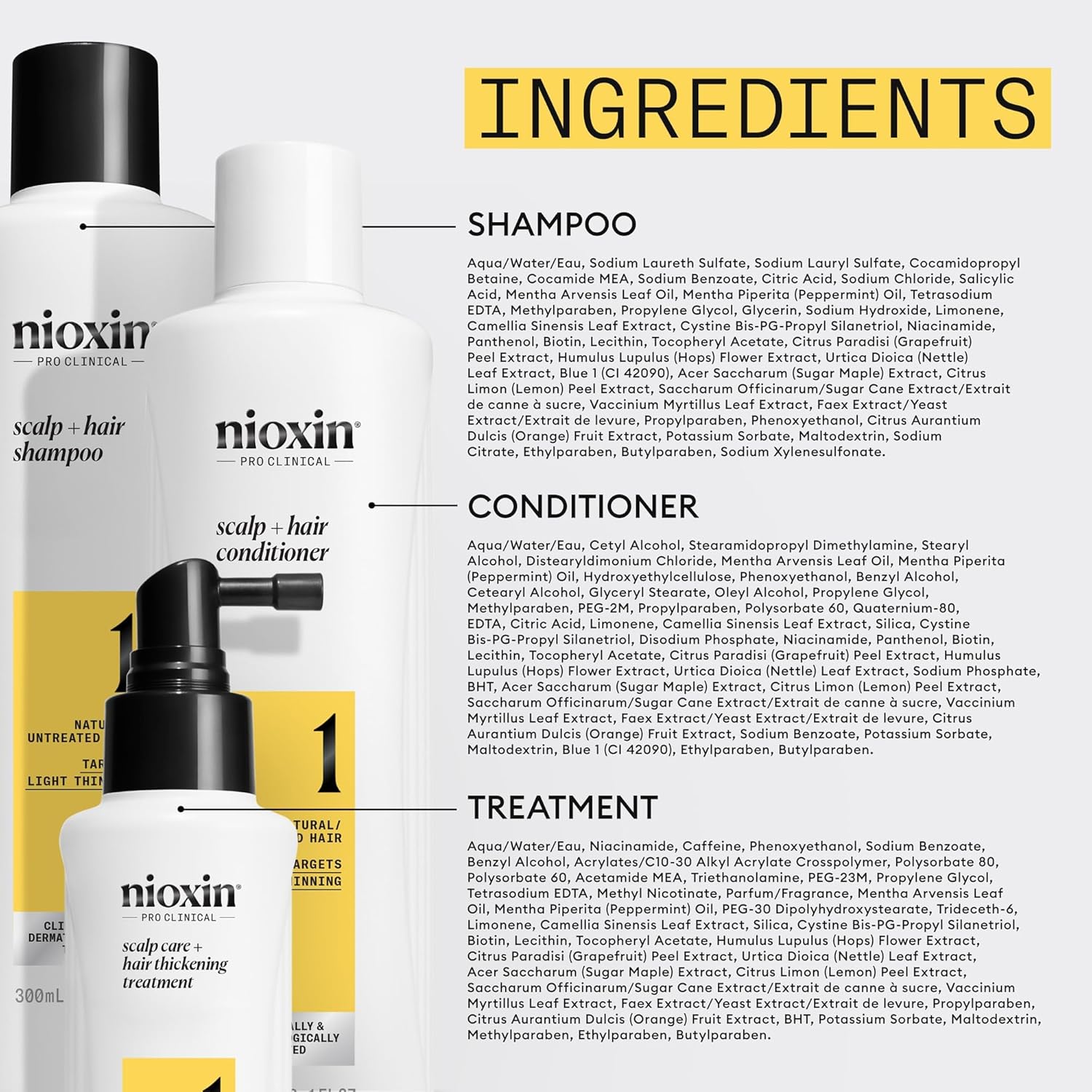 Nioxin Scalp + Hair Thickening System 2 - Hair Thickening System for Natural Hair with Progressed Thinning, Full Size (Packaging May Vary)