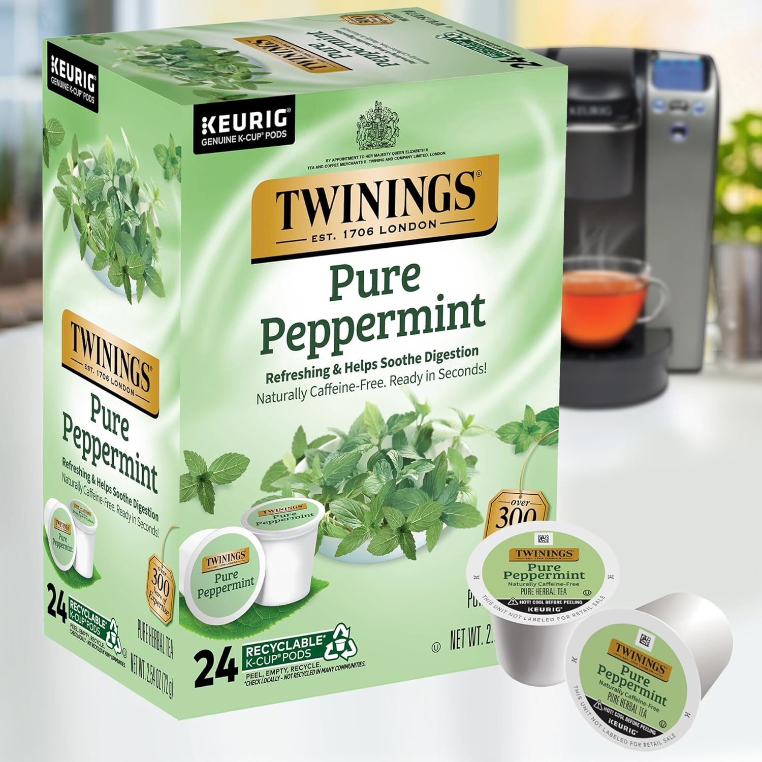 Twinings English Breakfast Black Tea K-Cup Pods for Keurig, 24 Count (Pack of 1), Smooth, Flavourful, Robust, Caffeinated, Enjoy Hot or Iced | Packaging May Vary