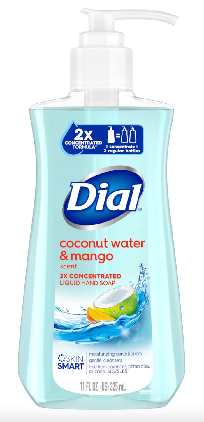 Dial Antibacterial Liquid Hand Soap, Spring Water, 11 fl oz (Pack of 4)