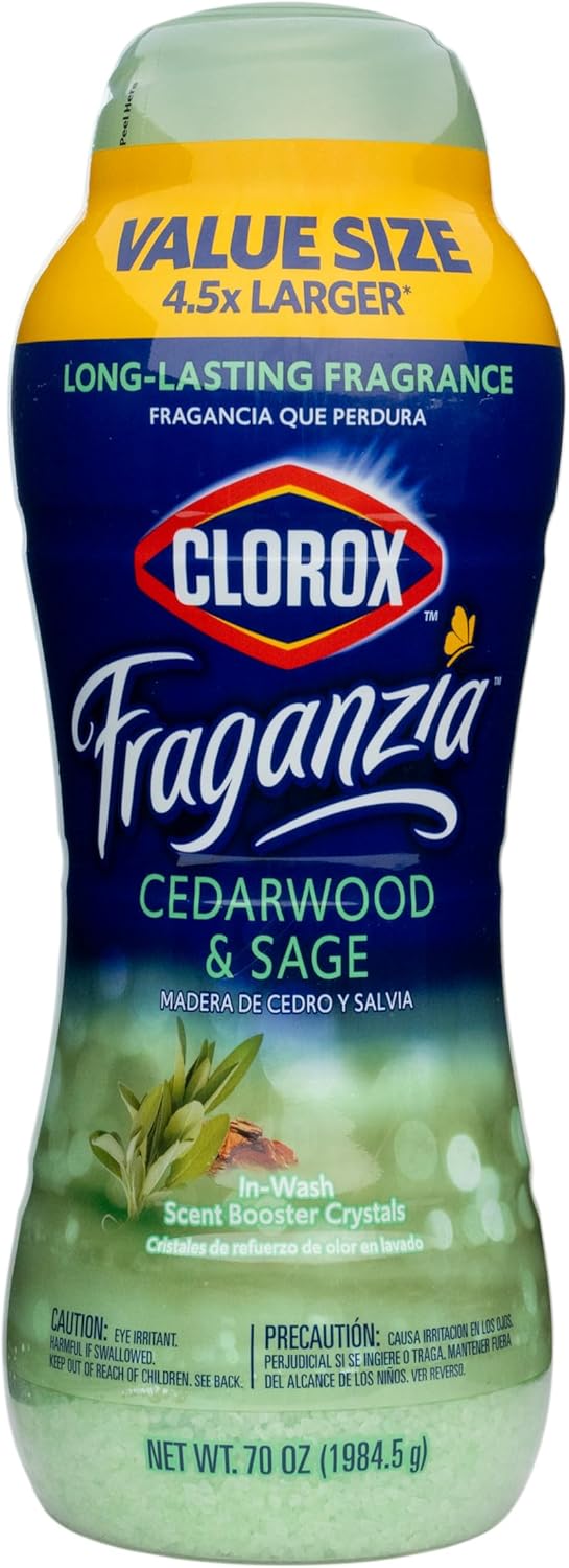 Clorox Fraganzia In-Wash Scent Booster Crystals in Ocean Scent, 18 Oz Twin Pack | Laundry Scent Booster Crystals | In-wash Scent Booster for Fresh Laundry in Ocean Scent 18 Ounce Twin Pack, 36oz
