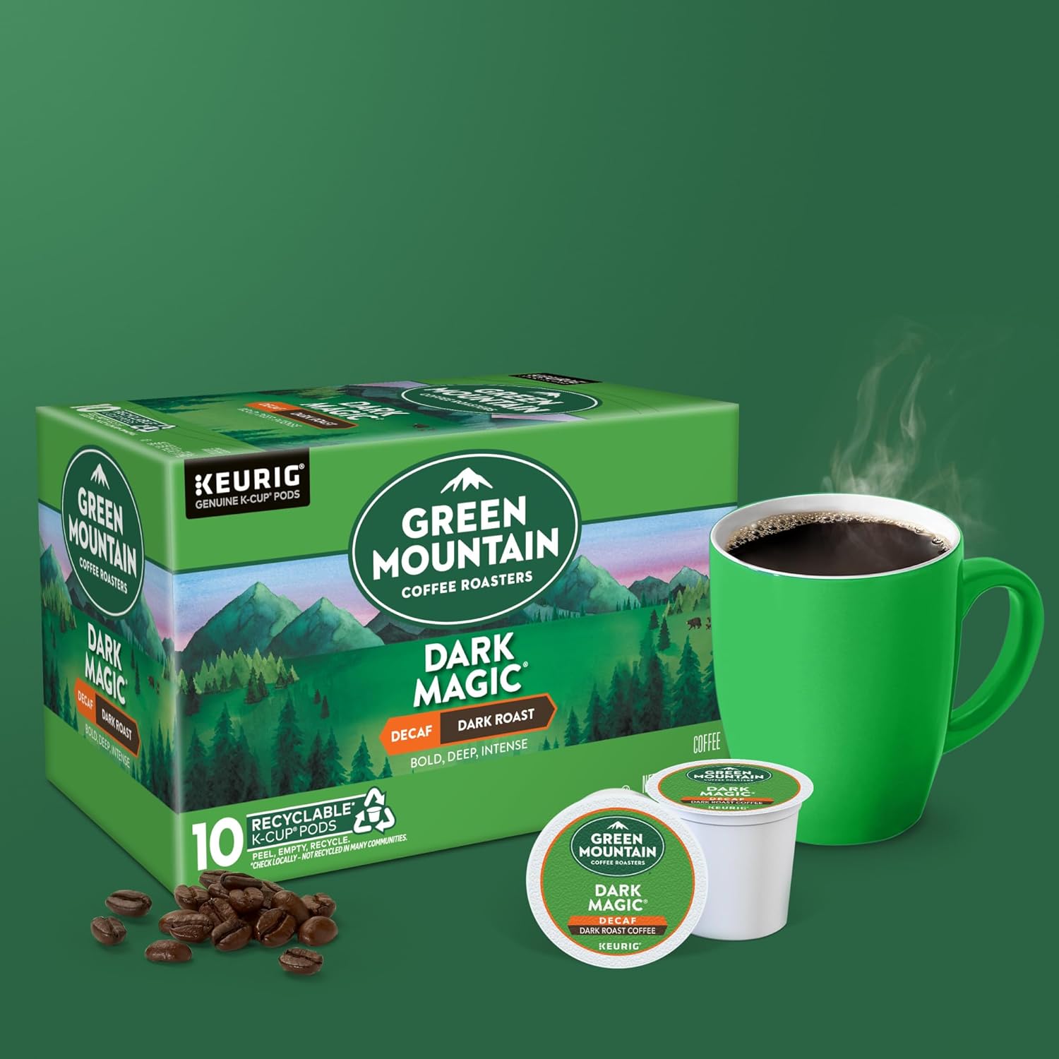 Green Mountain Coffee Roasters Dark Magic Keurig Single-Serve K-Cup Pods, Dark Roast Coffee, 72 Count (6 Packs of 12)