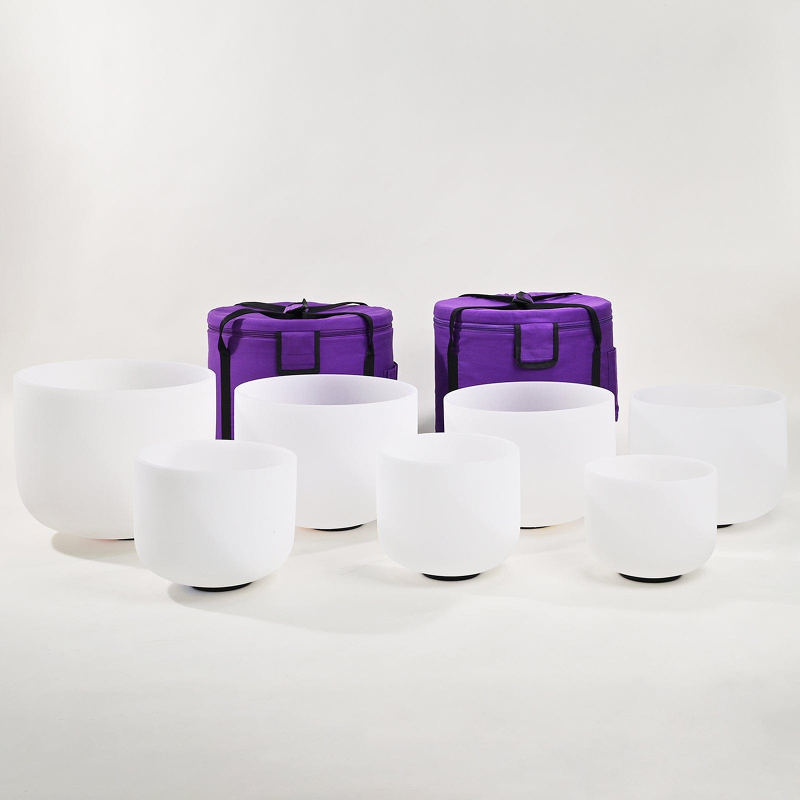 Crystal Singing Bowl Set - 7 Chakra Tuned - Complete Healing - 432 Hz - Largest Size 9” to 16”