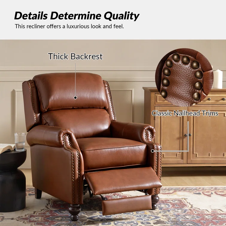 Adeesa Genuine Leather Recliner