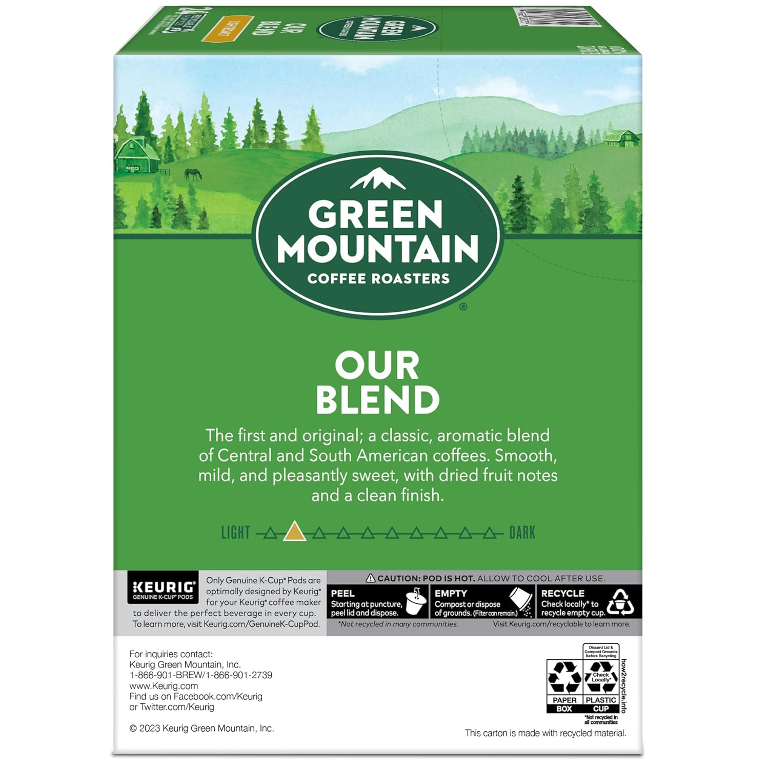 Green Mountain Coffee Roasters Breakfast Blend Single-Serve Keurig K-Cup Pods, Light Roast Coffee, 96 Count