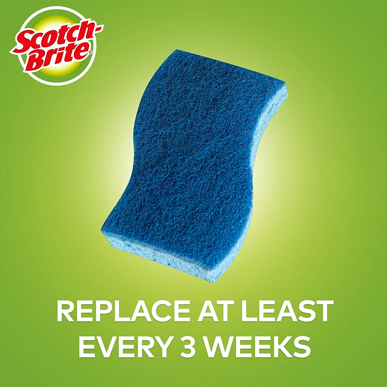 Scotch-Brite Zero Scratch Non-Scratch Scrub Sponges, Sponges for Cleaning Kitchen, Bathroom, and Household, Non-Scratch Sponges Safe for Non-Stick Cookware, 6 Scrubbing Sponges