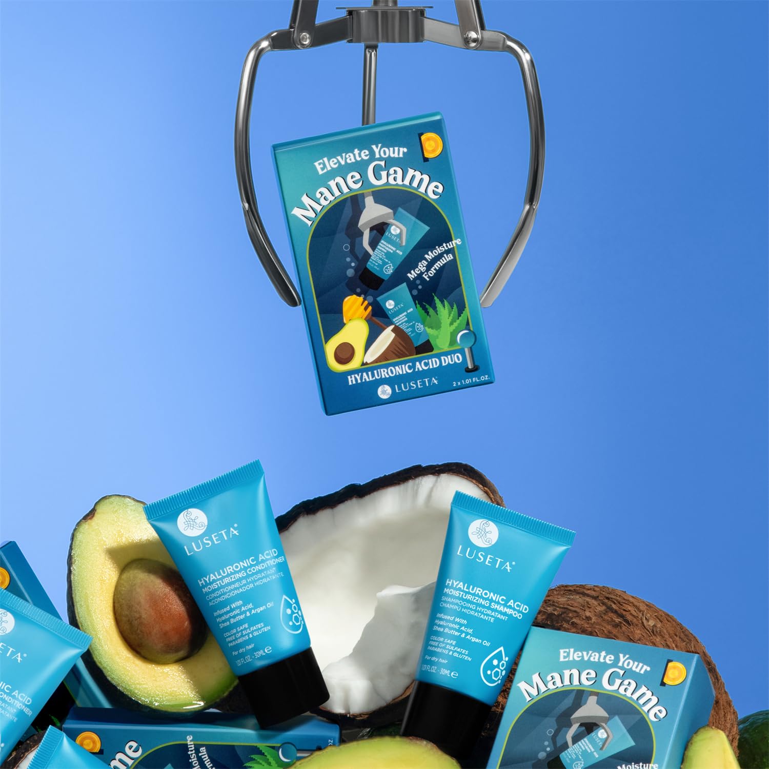 Luseta Biotin Shampoo and Conditioner for HairGrowth - Thickening Shampoo for Thinning Hair andHair Loss - Infused with Argan Oil to Repair DamagedDry Hair - Sulfate Free Paraben Free-2 x 16.9 fl oz