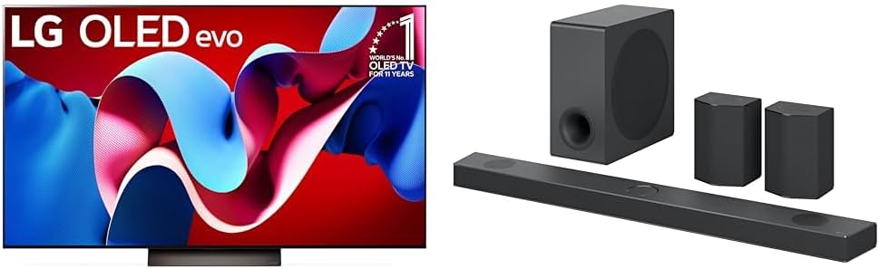 LG 83-Inch Class OLED evo C4 Series Smart TV 4K Processor Flat Screen with Magic Remote AI-Powered with Alexa Built-in (OLED83C4PUA, 2024)