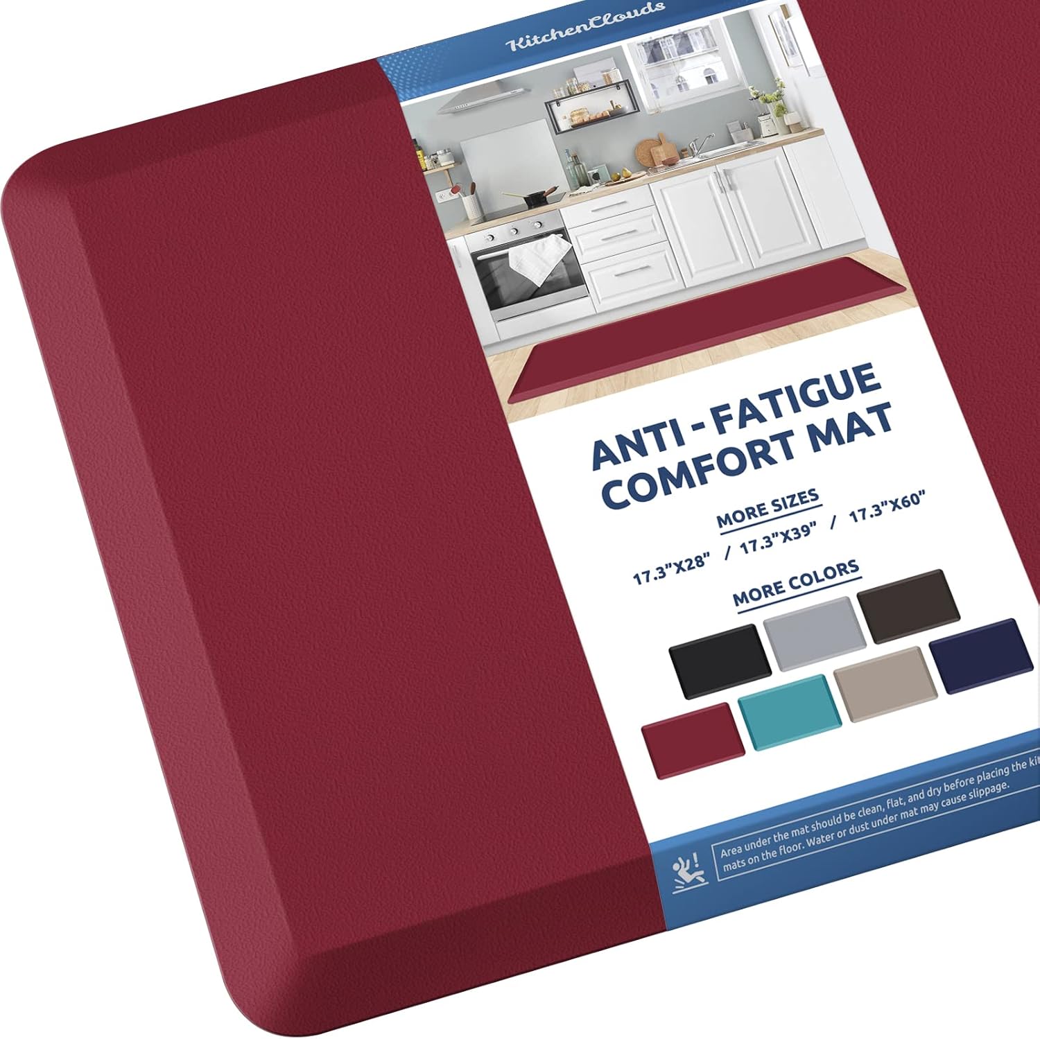 KitchenClouds Kitchen Mat Cushioned Anti Fatigue Rug 17.3