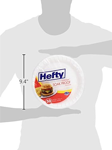 Hefty Everyday 9 Inch Foam Plates, White, 45 Count (Pack of 1)