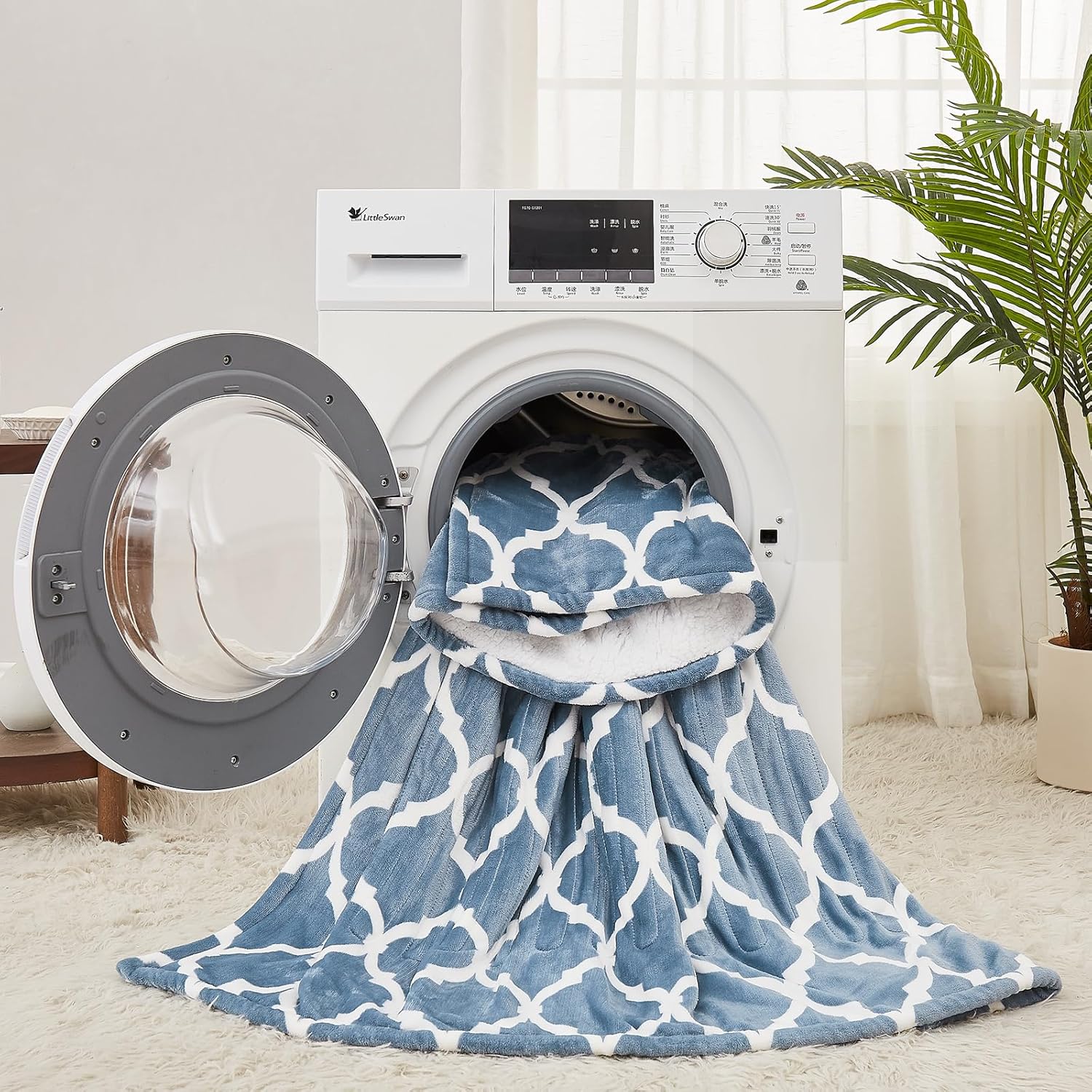 Homemate Heated Blanket Electric Throw - 50“x60“ Heating Blanket with 10 Fast Heat Levels 8 Hours Auto Off Soft Cozy Flannel Over-Heated Protection ETL Certification Keep Warming in Home