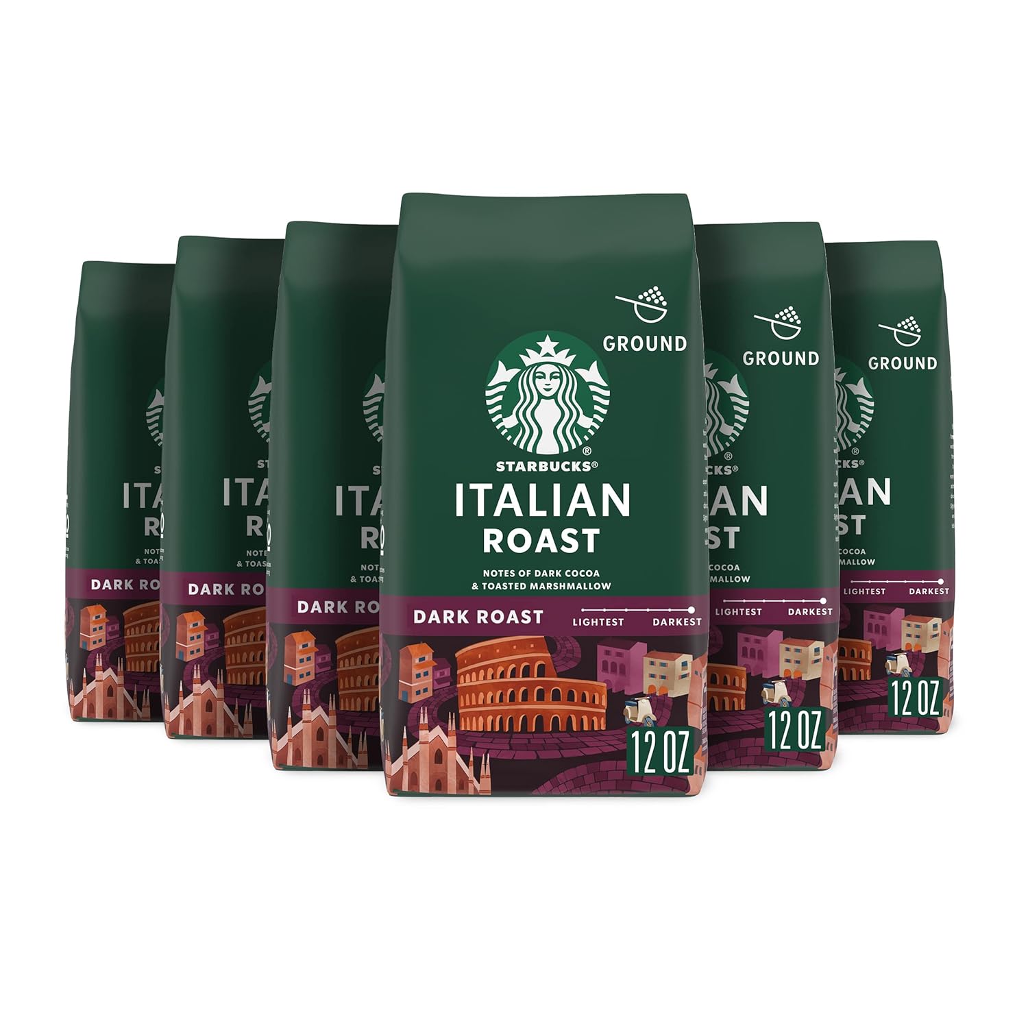 Starbucks Ground Coffee, Dark Roast Coffee, Caffè Verona, 100% Arabica, 1 bag (28 oz)