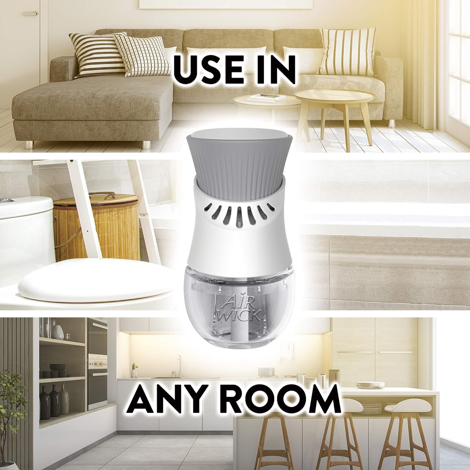 Air Wick Plug in Scented Oil Refill, 5 ct, Sandalwood , Air Freshener, Essential Oils