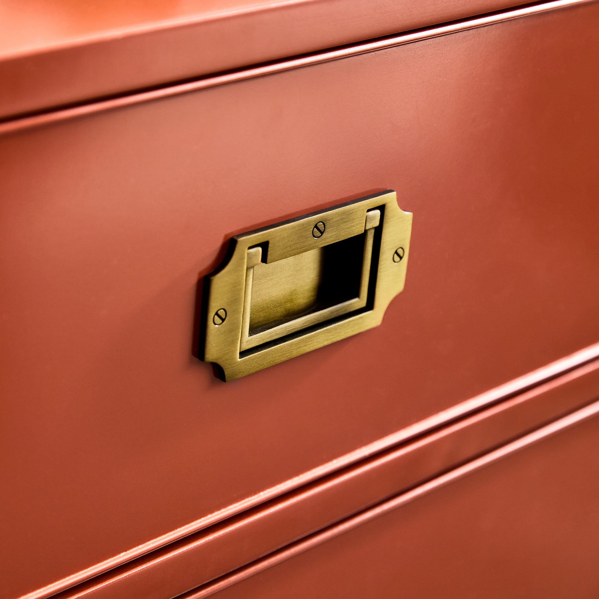 Campaign 3-Drawer Nightstand, Persimmon (30