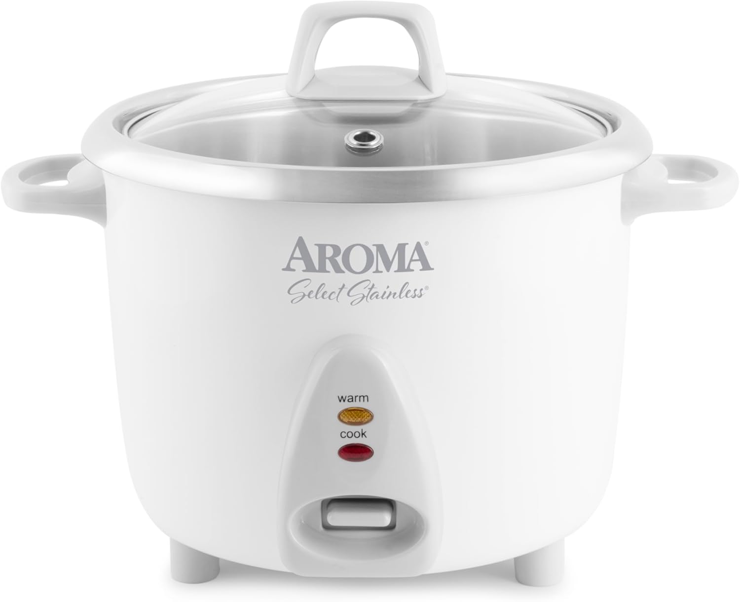 AROMA® 6-Cup(cooked) / 1.3Qt. Select Stainless™ Rice Cooker, Stainless Steel Inner Pot (ARC-753SG)