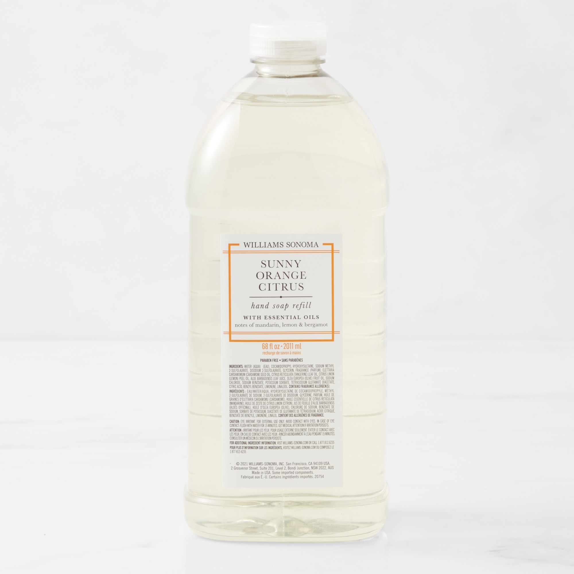Williams Sonoma Sunny Orange Citrus Hand Soap Refill