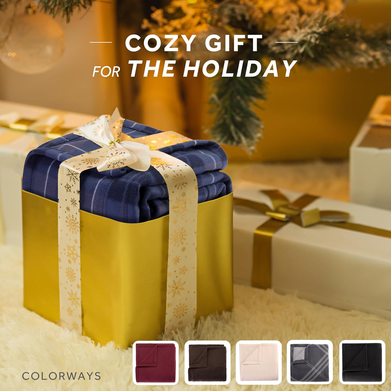 Sunbeam Royal Ultra Rodeen Blue Plaid Heated Personal Throw / Blanket, Cozy-Warm, Adjustable Heat Settings