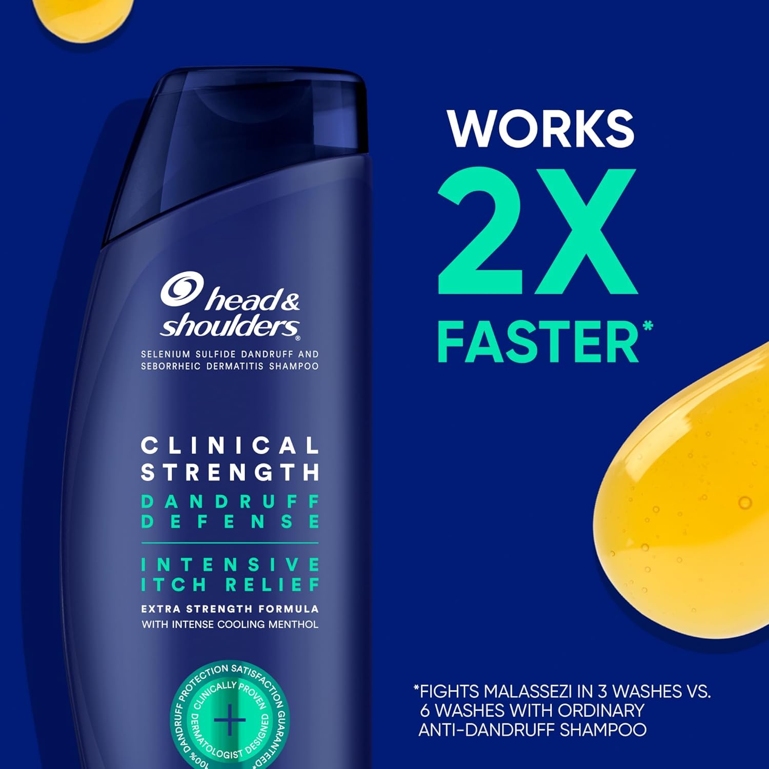 Head & Shoulders Clinical Dandruff Shampoo Twin Pack, Advanced Oil & Flake Control, Selenium Sulfide for Seborrheic Dermatitis Relief, Prescription Strength Scalp Care, Refreshing Citrus, 13.5 Oz Each