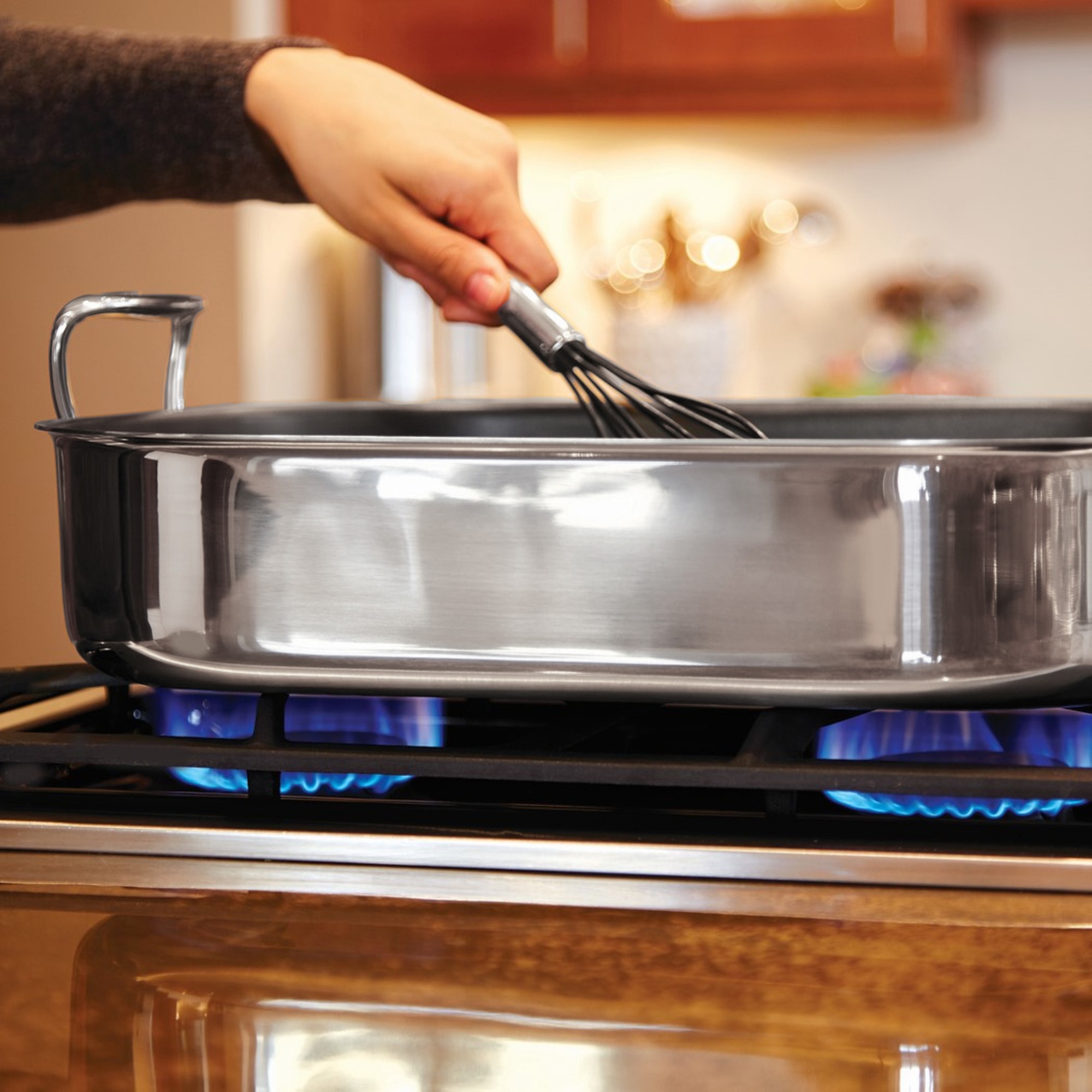 All-Clad Stainless-Steel Nonstick Roasting Pan with Rack