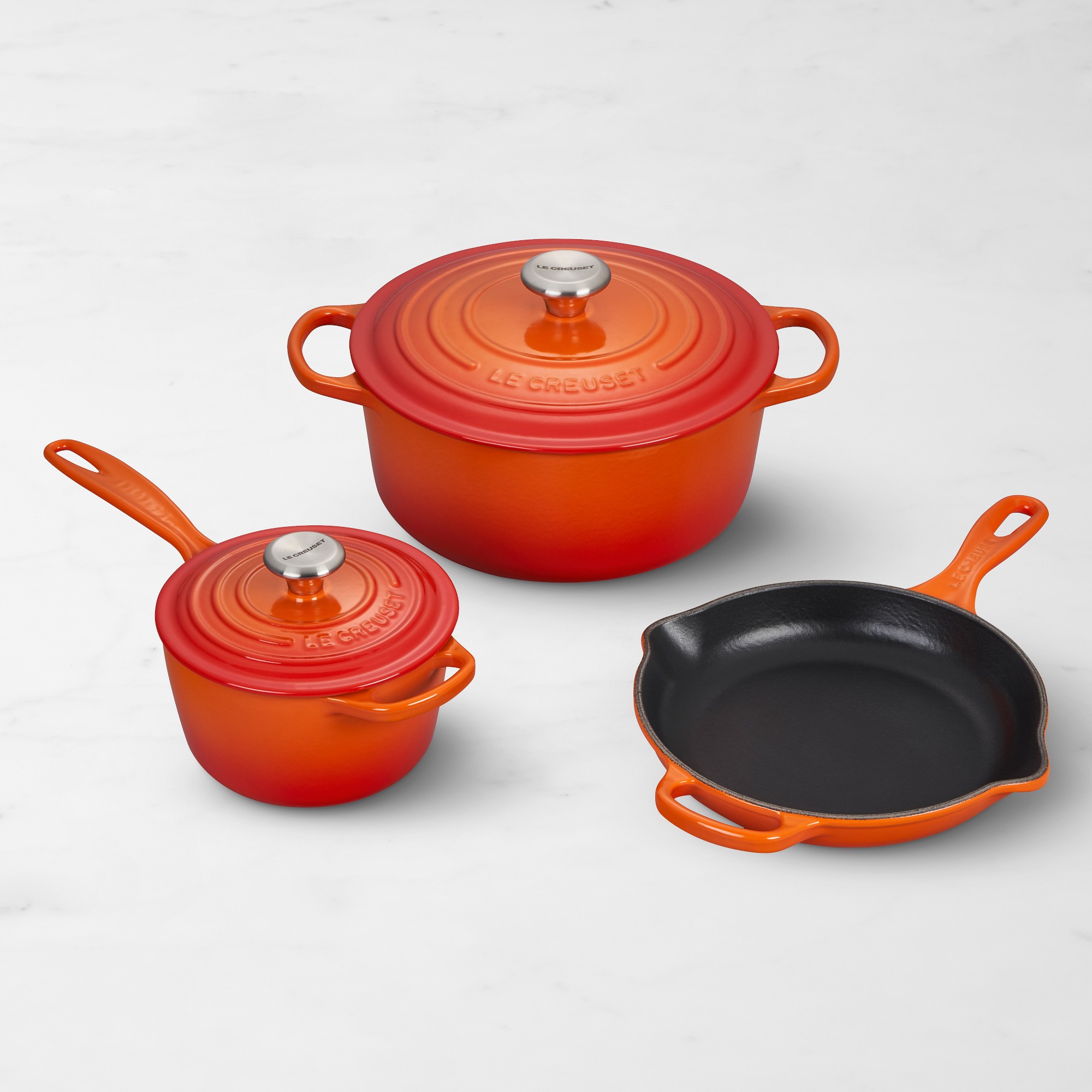 Le Creuset Signature Enameled Cast Iron 5-Piece Cookware Set