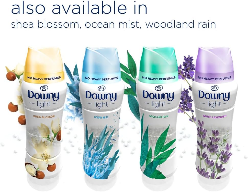 Downy Light In Wash Scent Booster Beads, Ocean Mist Scent, 24 oz, Downy Scent Booster Beads, Laundry Beads, No Heavy Perfumes