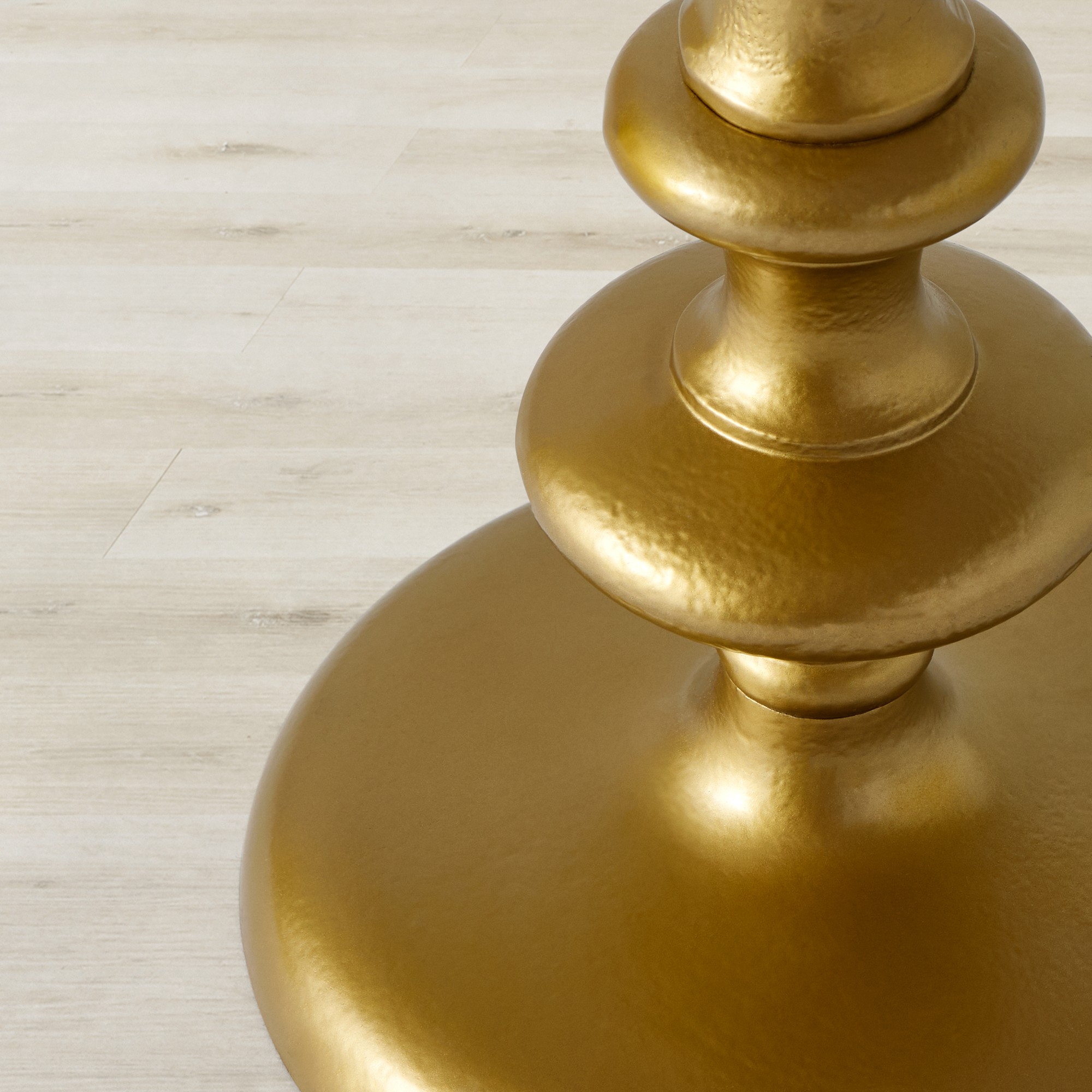 Desert Rose Marble and Brass Side Table (16.5