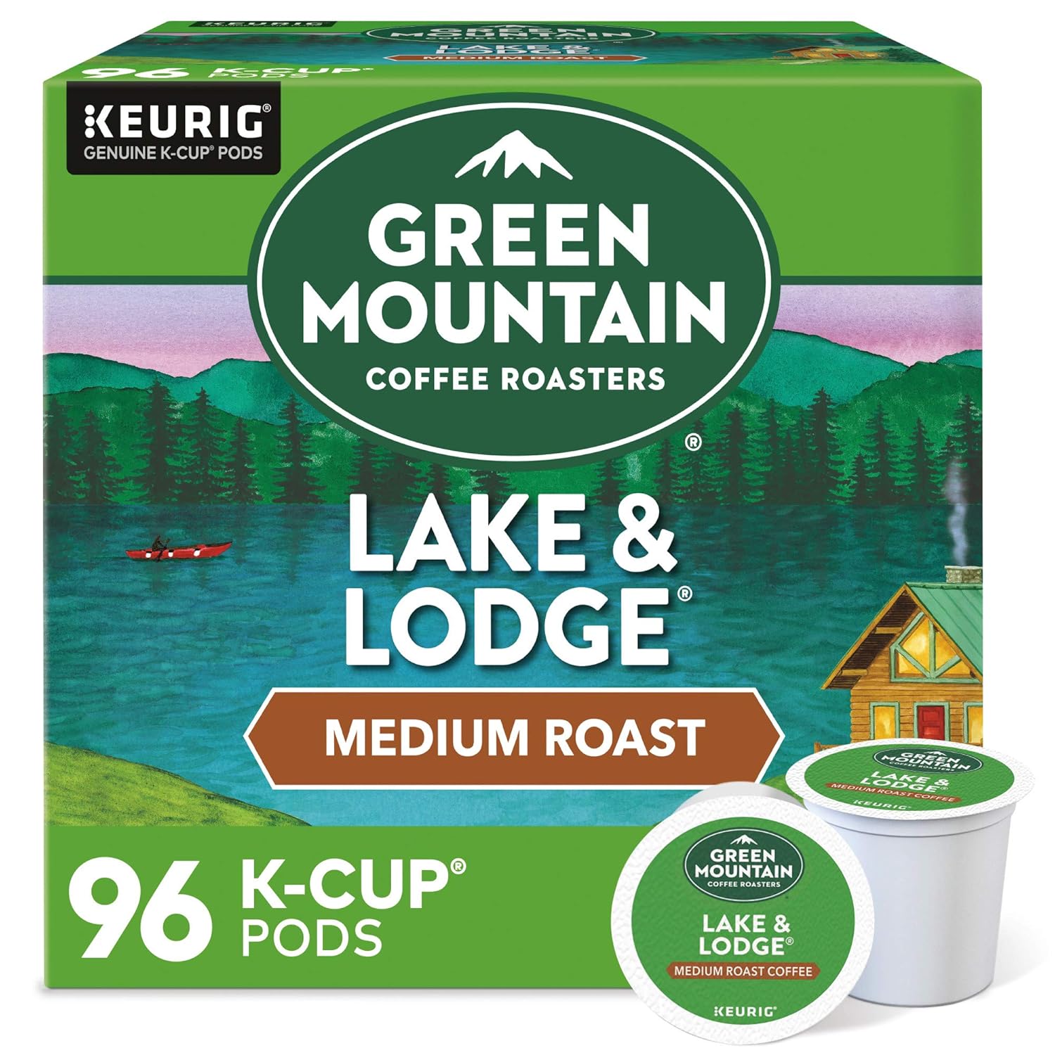Green Mountain Coffee Roasters Half Caff Keurig Single-Serve K-Cup pods, Medium Roast Coffee, 72 Count (6 Packs of 12)