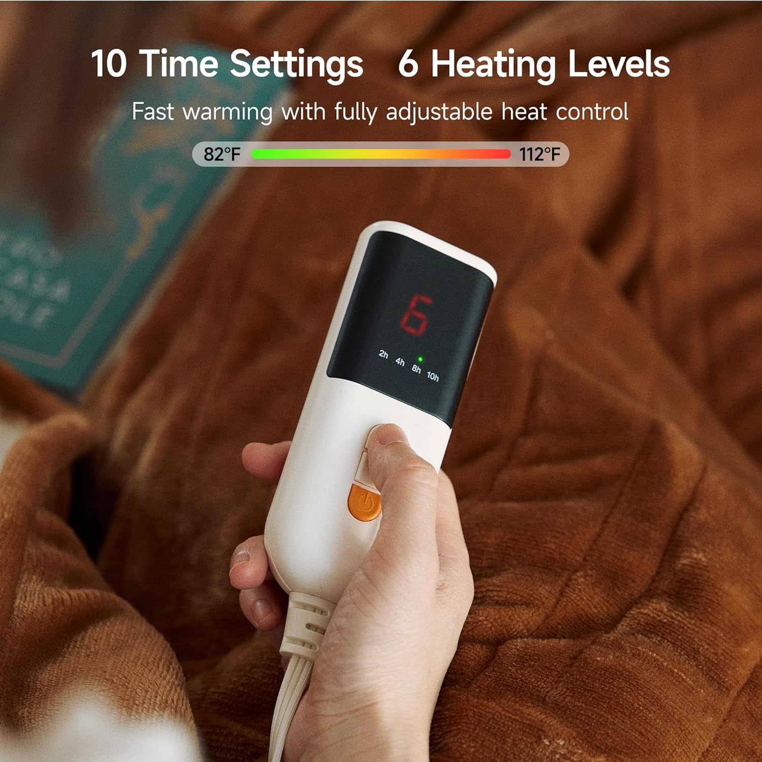 GOTCOZY Heated Blanket Electric Throw 50''X60''- Soft Silky Plush Electric Blanket with 4 Heating Level & 3 Hour Auto Off Heating Blanket, ETL Certified Machine Washable (Rose Dust)