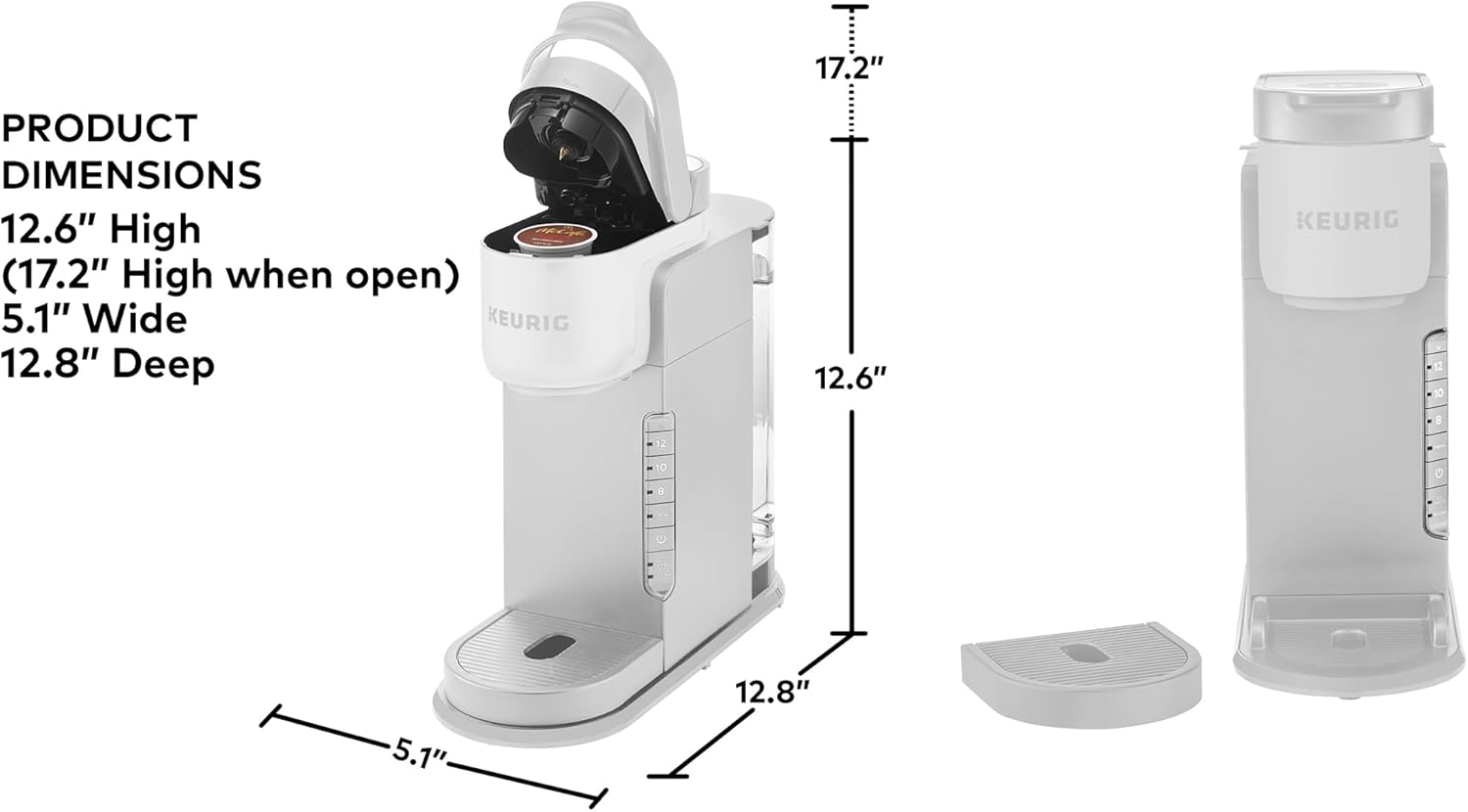 Keurig K-Express Single Serve K-Cup Pod Coffee Maker, 3 Brew Sizes, Strong Button Feature, 42oz Removable Reservoir, Black
