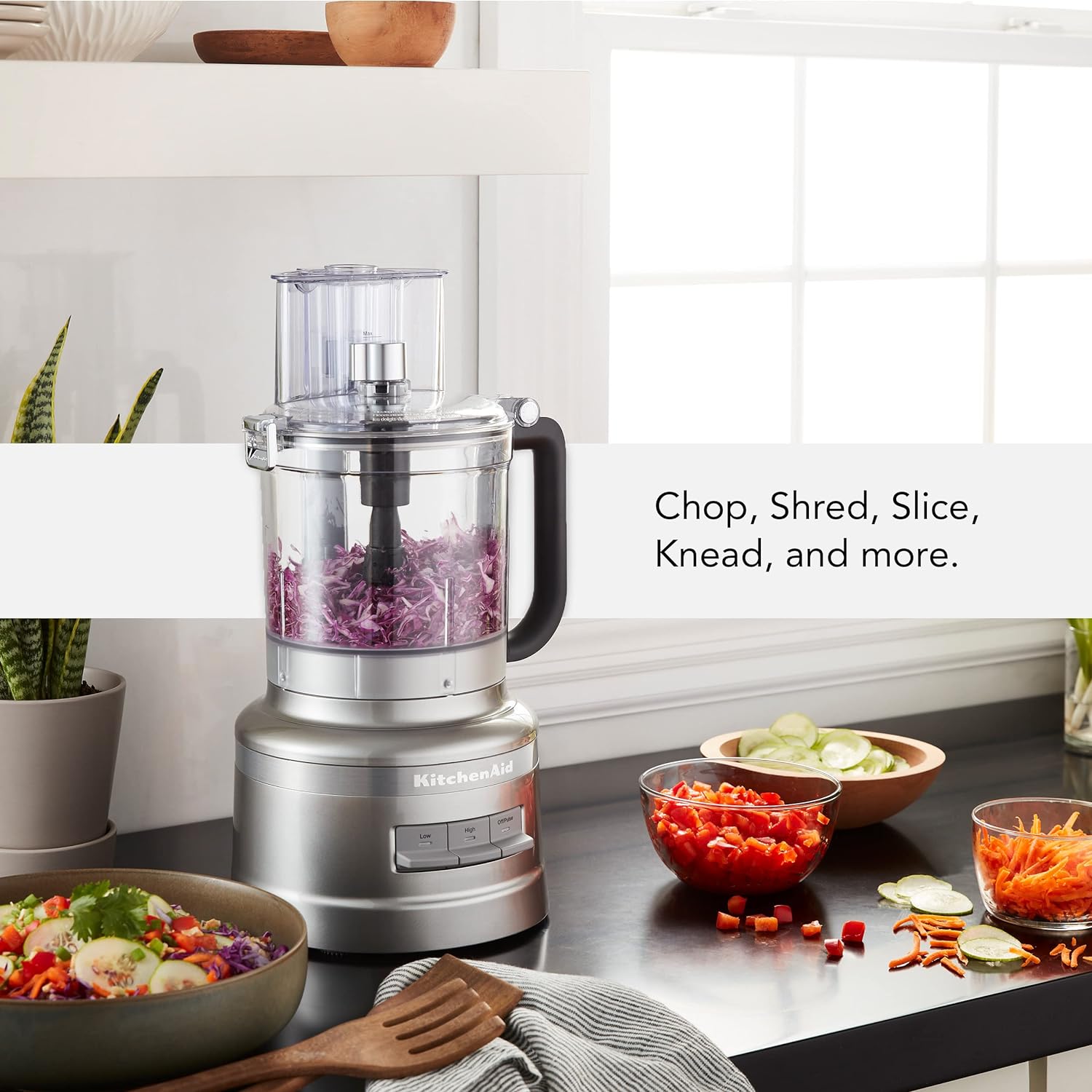 KitchenAid KFP0718CU Food Processor, 7 Cup, Contour Silver