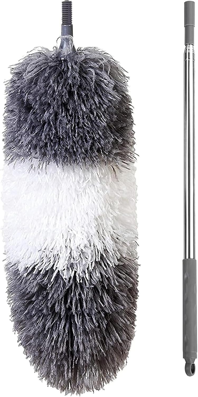 BOOMJOY Microfiber Feather Duster with Extendable Pole, 100