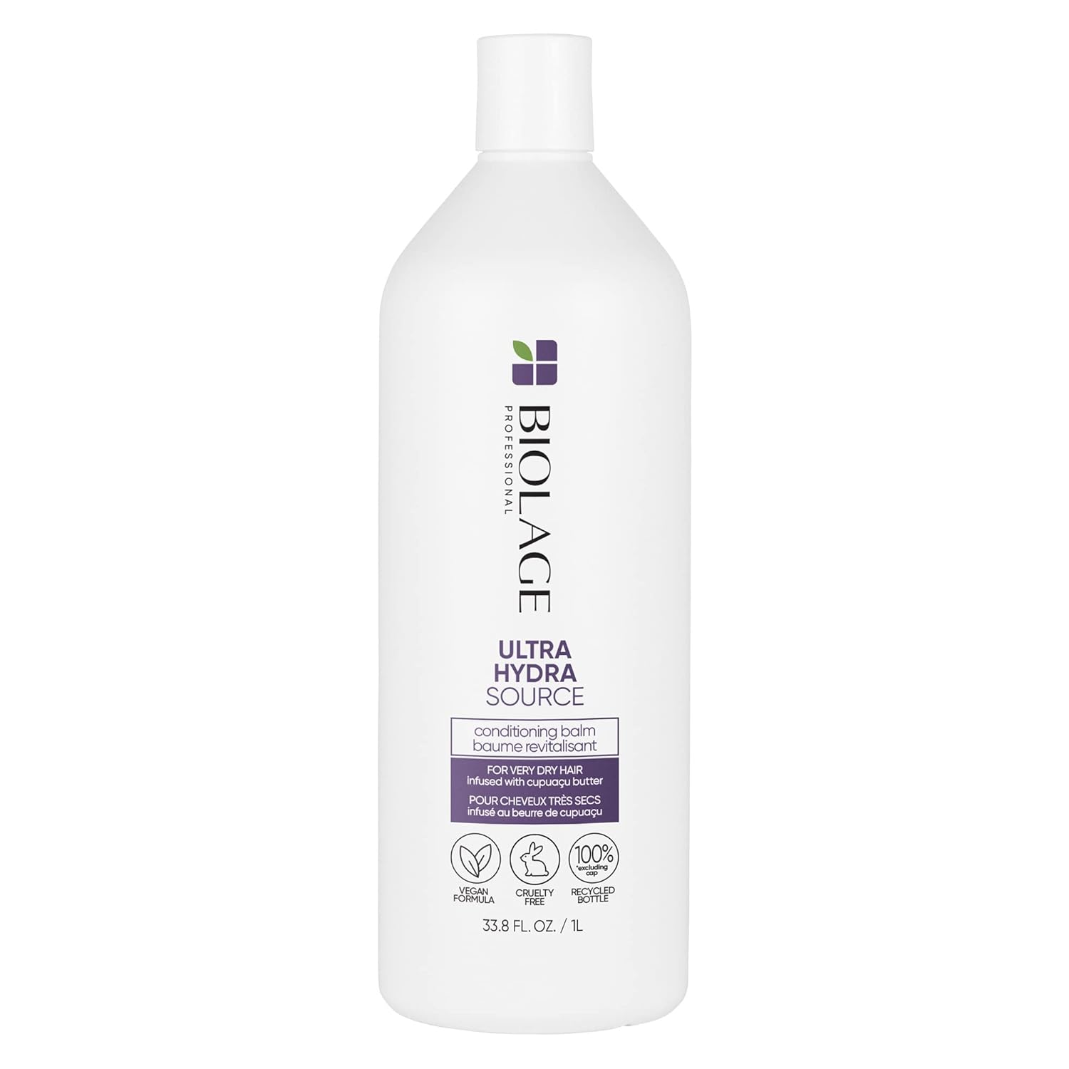 Biolage Ultra Hydra Source Conditioning Balm | Deep Hydrating Conditioner | Renews Hair’s Moisture | For Very Dry Hair | Silicone-Free | Vegan | Salon Conditioner