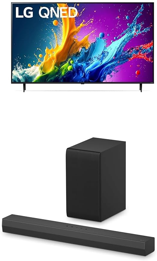 LG 86-Inch Class QNED80T Series LED Smart TV 4K Processor Flat Screen with Magic Remote AI-Powered with Alexa Built-in (86QNED80TUC, 2024)