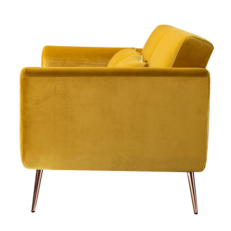 Agnes Retro Style Velvet Sleeper Sofa