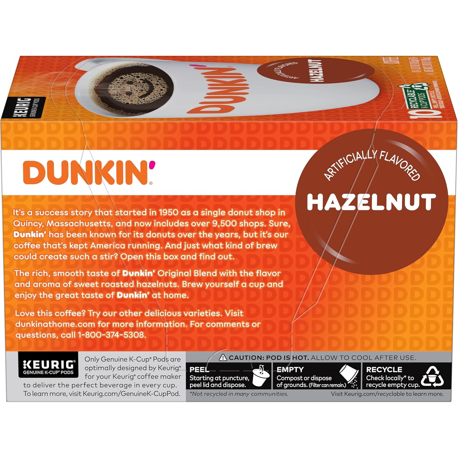 Dunkin' Original Blend Medium Roast Coffee, 60 Keurig K-Cup Pods