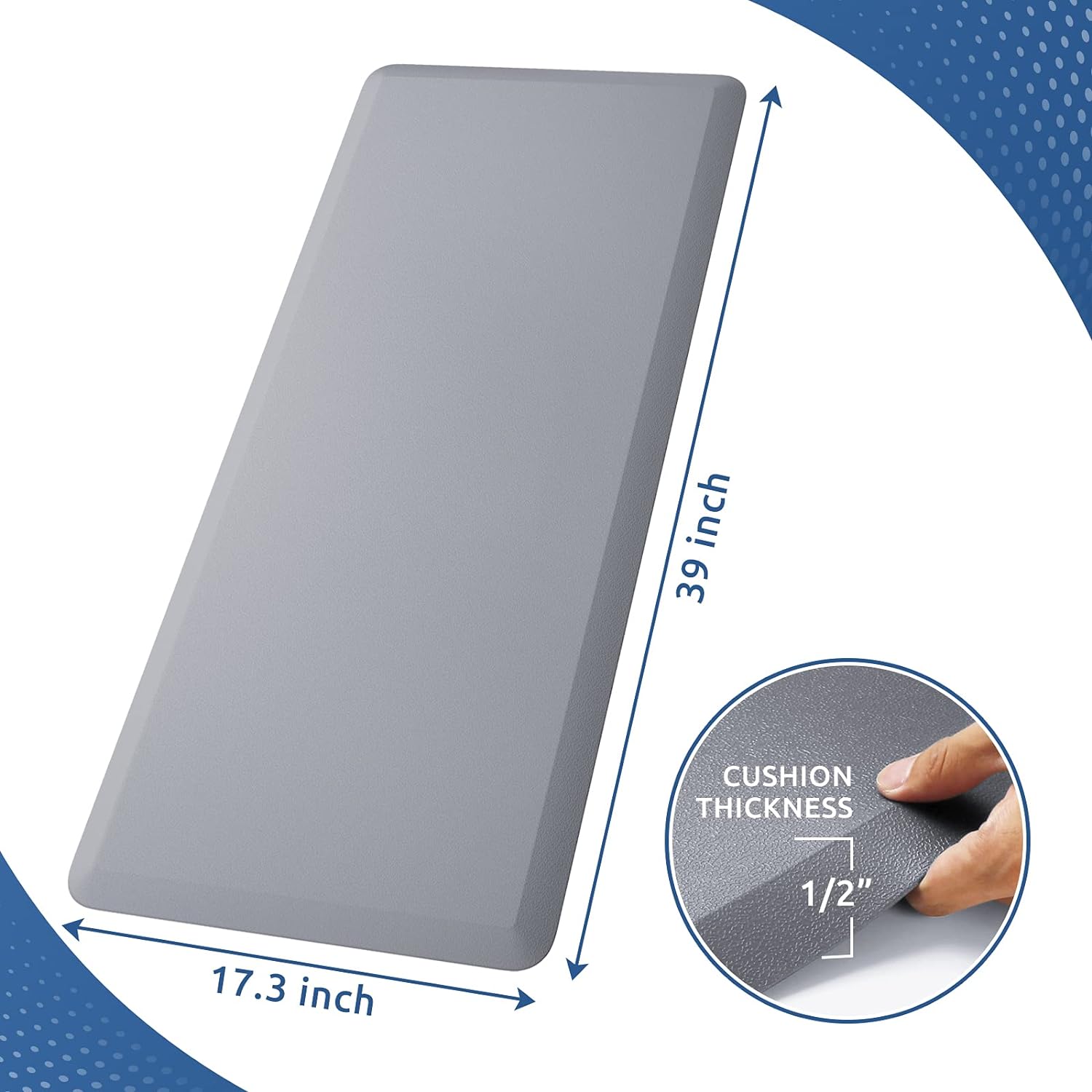 KitchenClouds Kitchen Mat Cushioned Anti Fatigue Rug 17.3