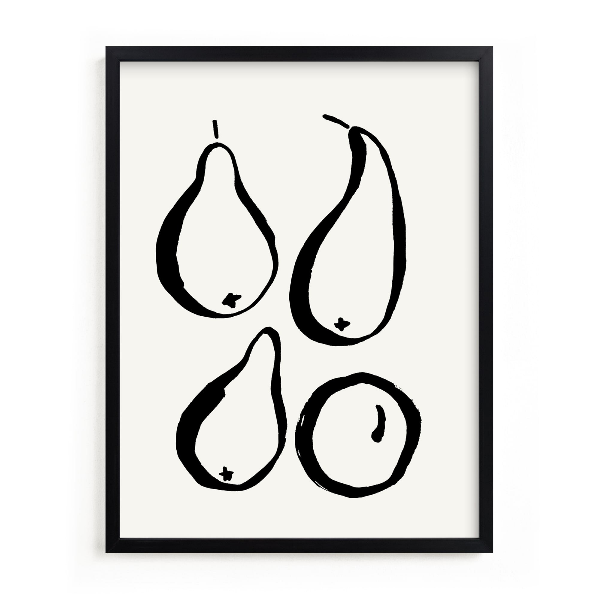 Still-life with Four Pears Limited Edition Kitchen Art by Minted