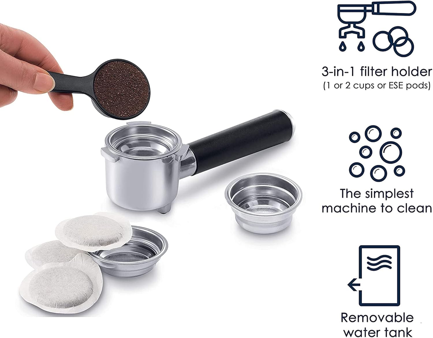 De'Longhi Bar Pump Espresso and Cappuccino Machine, 15