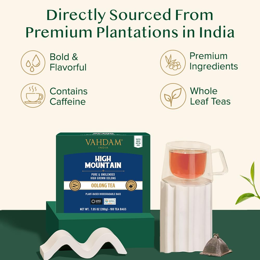 VAHDAM, Organic Turmeric Ginger Herbal Tea Bags (100 Pyramid Tea Bags) Caffeine Free, Non GMO, Gluten Free | 100% Pure Herbal Blend - Savory & Spicy | Plant-Based Tea Bags | Resealable Ziplock Pouch