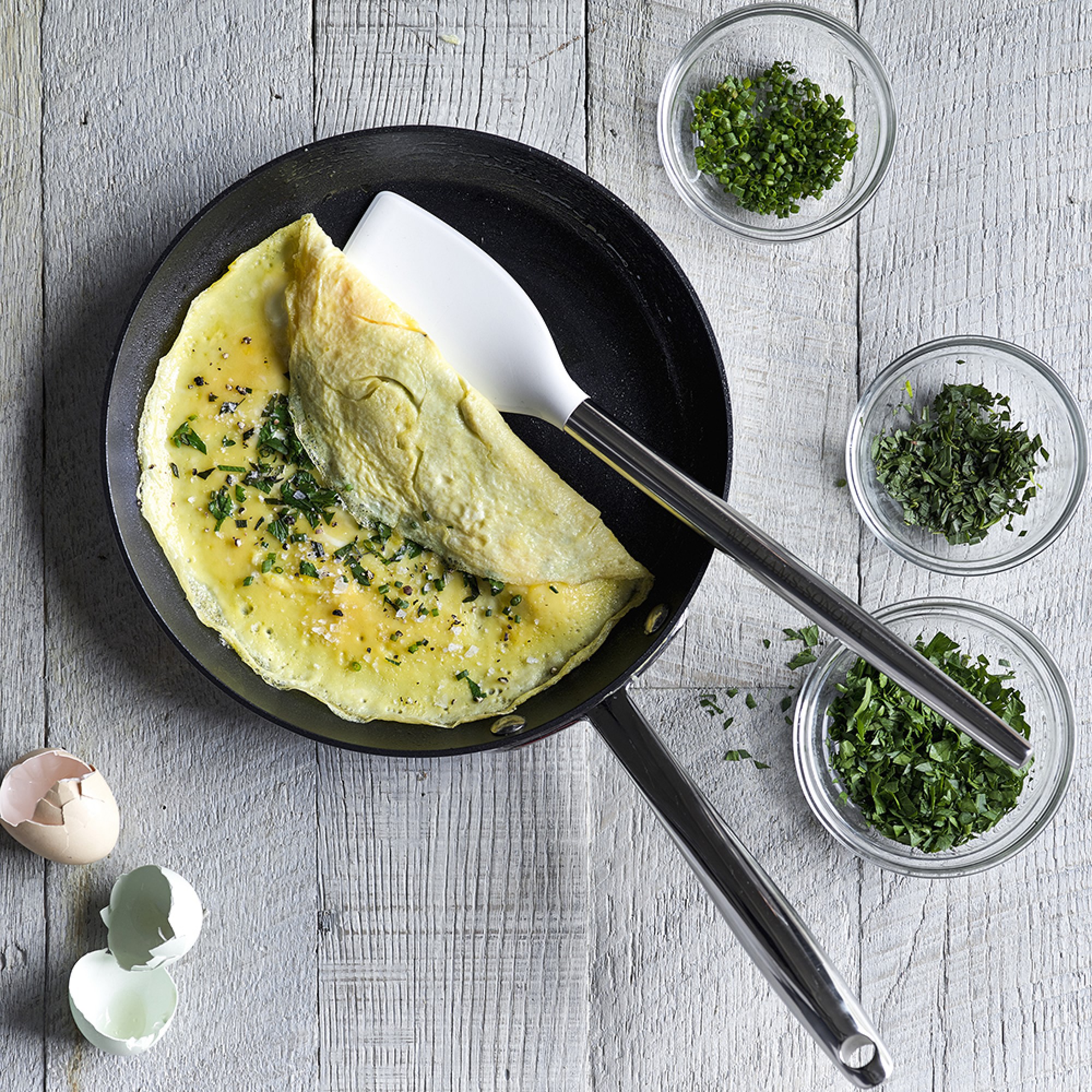 Williams Sonoma Signature Thermo-Clad™ Stainless-Steel Nonstick Omelette Fry Pan, 9