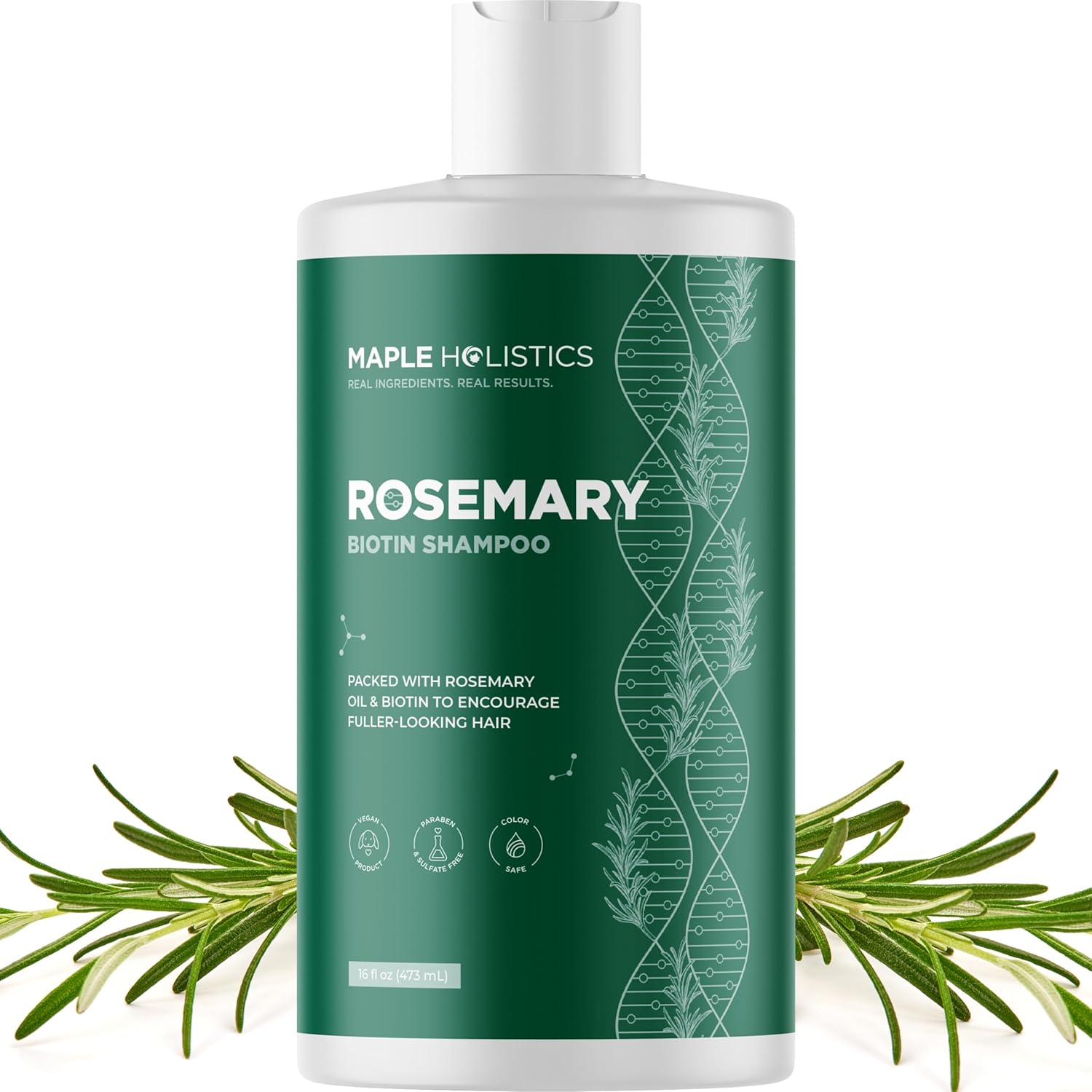 Rosemary and Biotin Shampoo for Thinning Hair - Vegan Volumizing Shampoo for Fine Hair with Argan and Tea Tree Oil - Paraben Silicone and Sulfate Free Shampoo for Dry Damaged Weak and Thin Hair Care