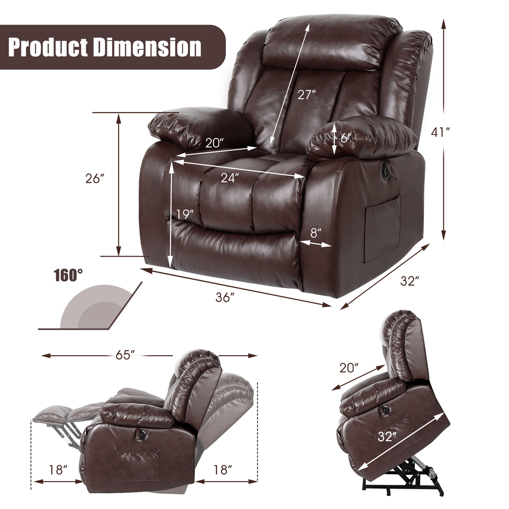 💥Clearance Sale🔥 Best MassageTheater Seating for Home| Power Electric Recliner Chair Movie Theater Seats with USB Port, Side Pocket