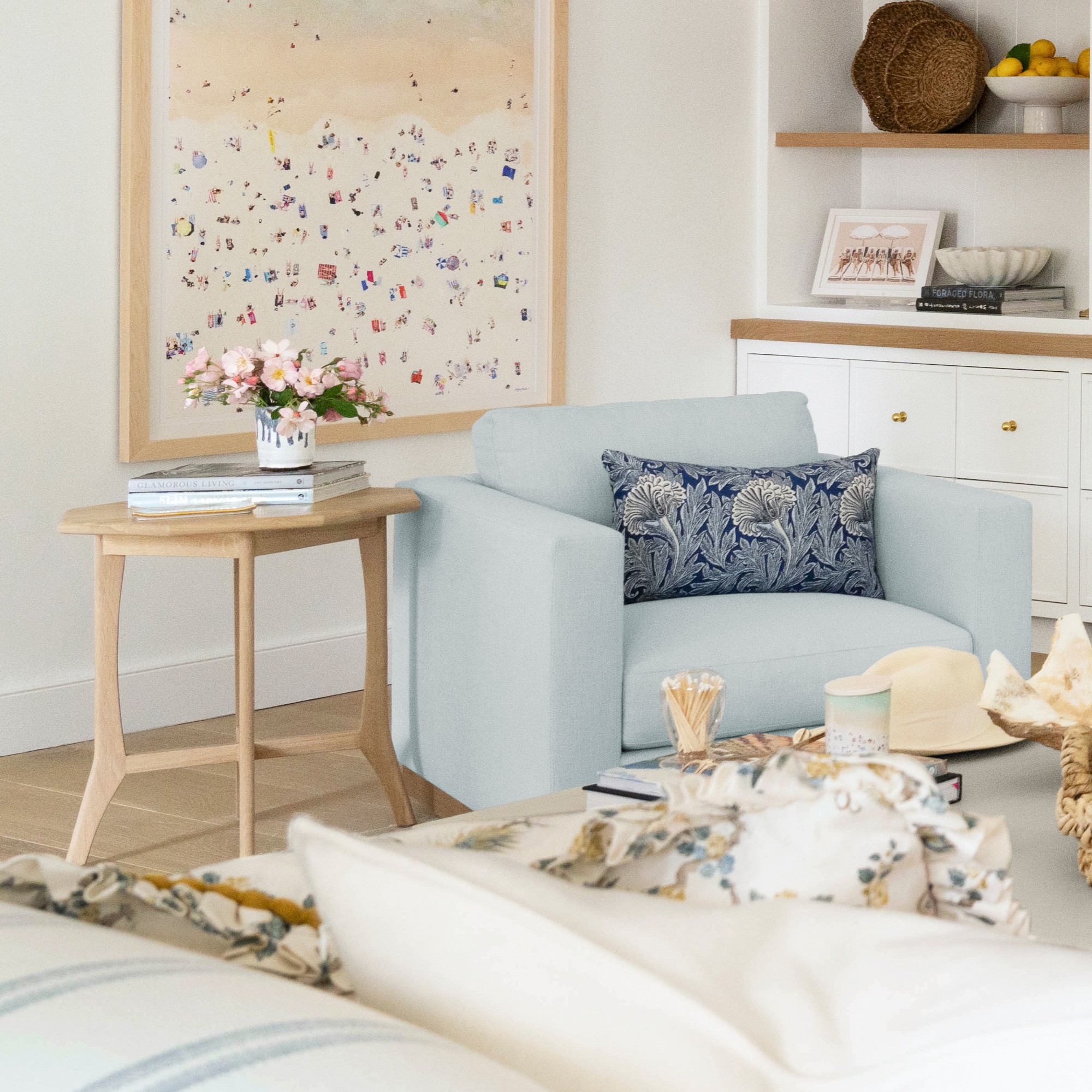 Morris & Co. x Williams Sonoma Home Reversible Performance Pillow Cover, Larkspur