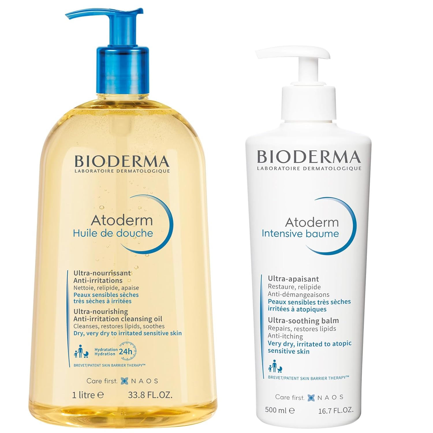 Bioderma Atoderm Shower Oil, Cleansing Oil For Face & Body, Nourishing Cleansing Oil