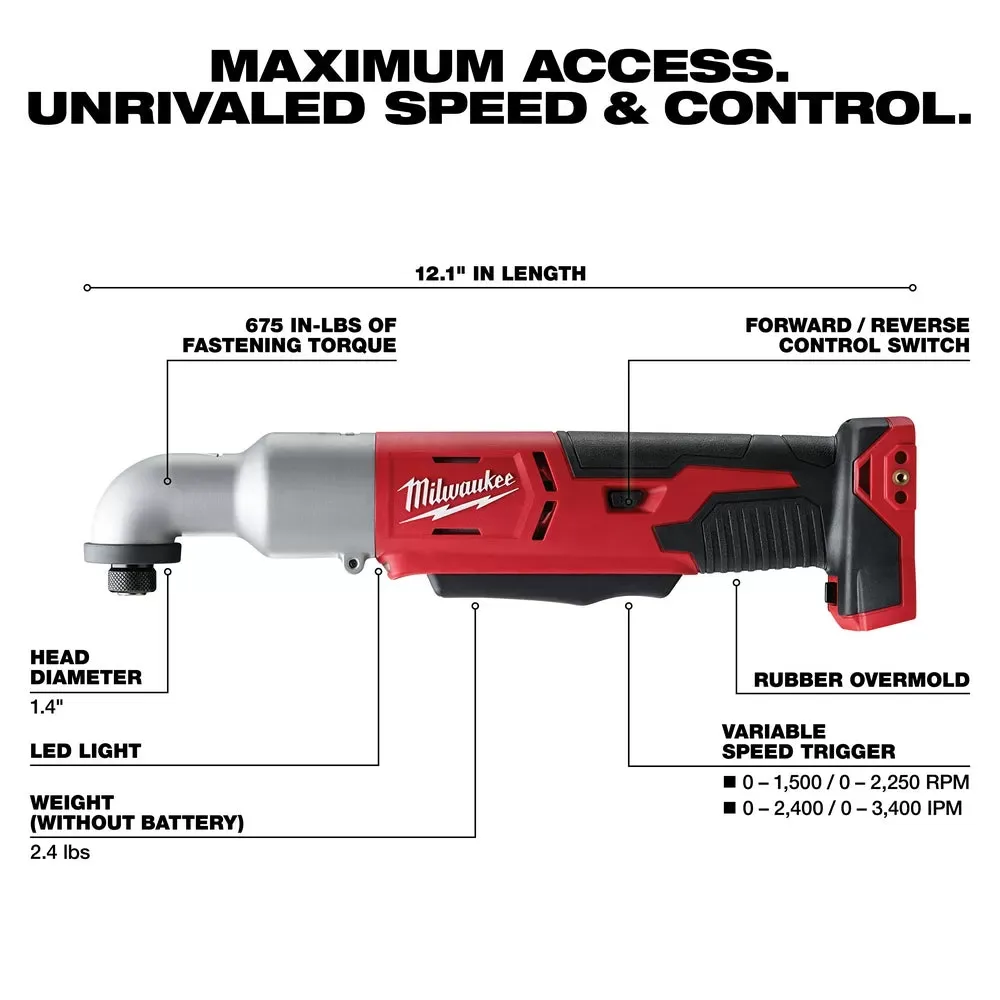 Milwaukee Pre-Sale 2667-20 M18 18V 1/4-Inch Right Angle Impact Driver - Bare Tool